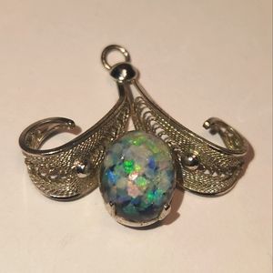 Vintage Sorento Sterling Silver Filigree Pendant